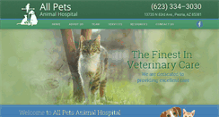 Desktop Screenshot of allpetsaz.com